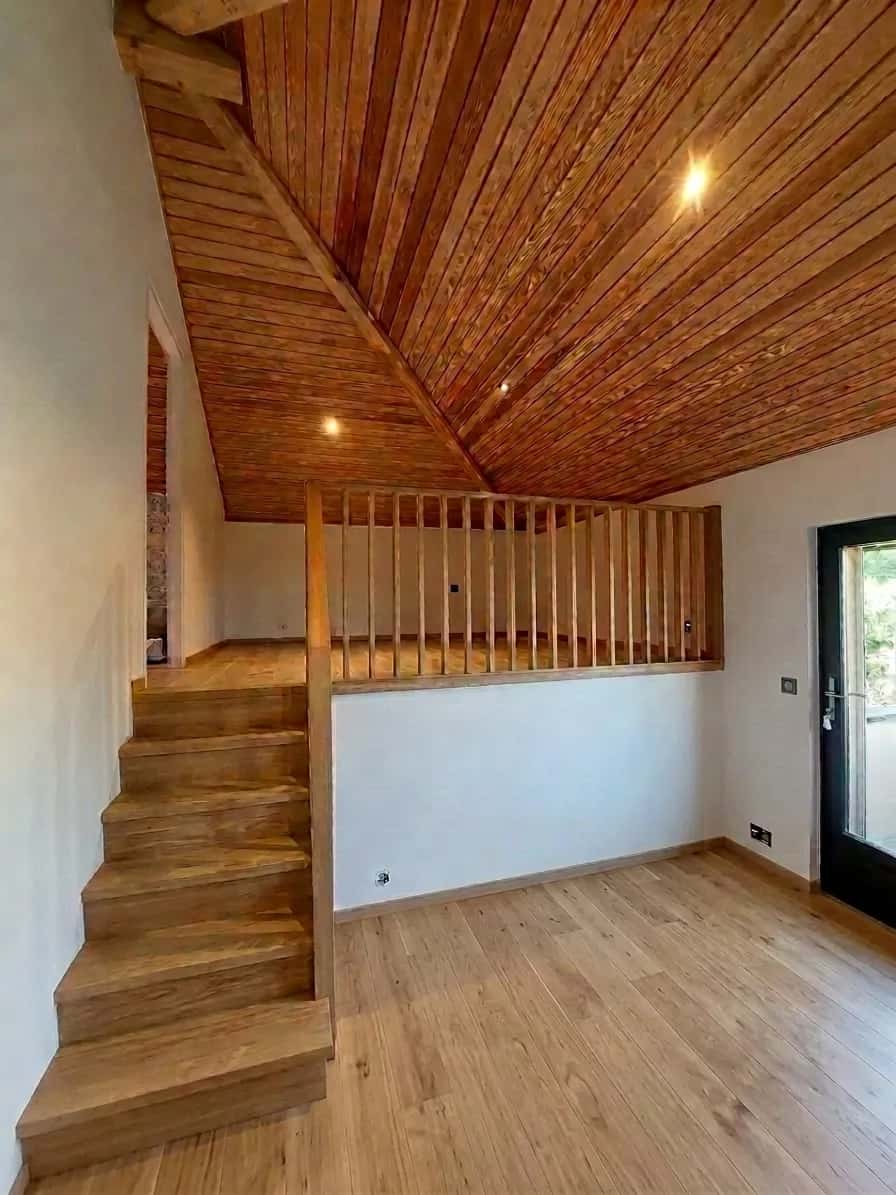 Escalier et garde-corps en chêne massif — 2