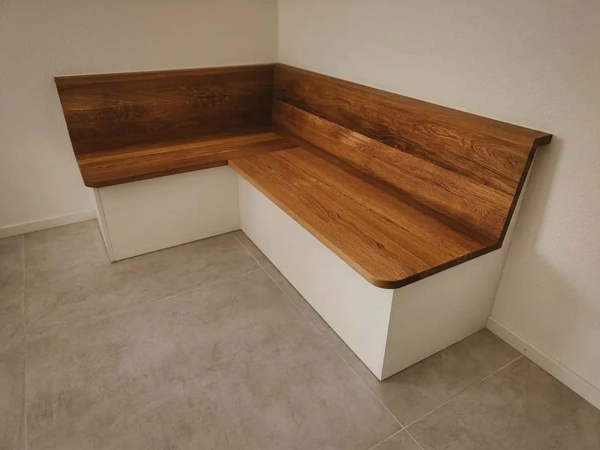 Banc de salle à manger en chêne massif — 2
