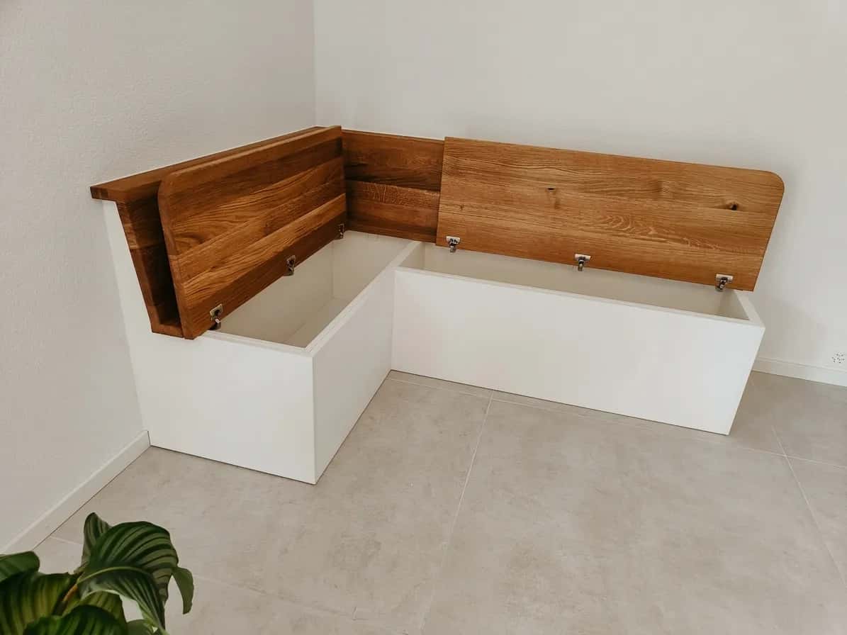 Banc de salle à manger en chêne massif — 3
