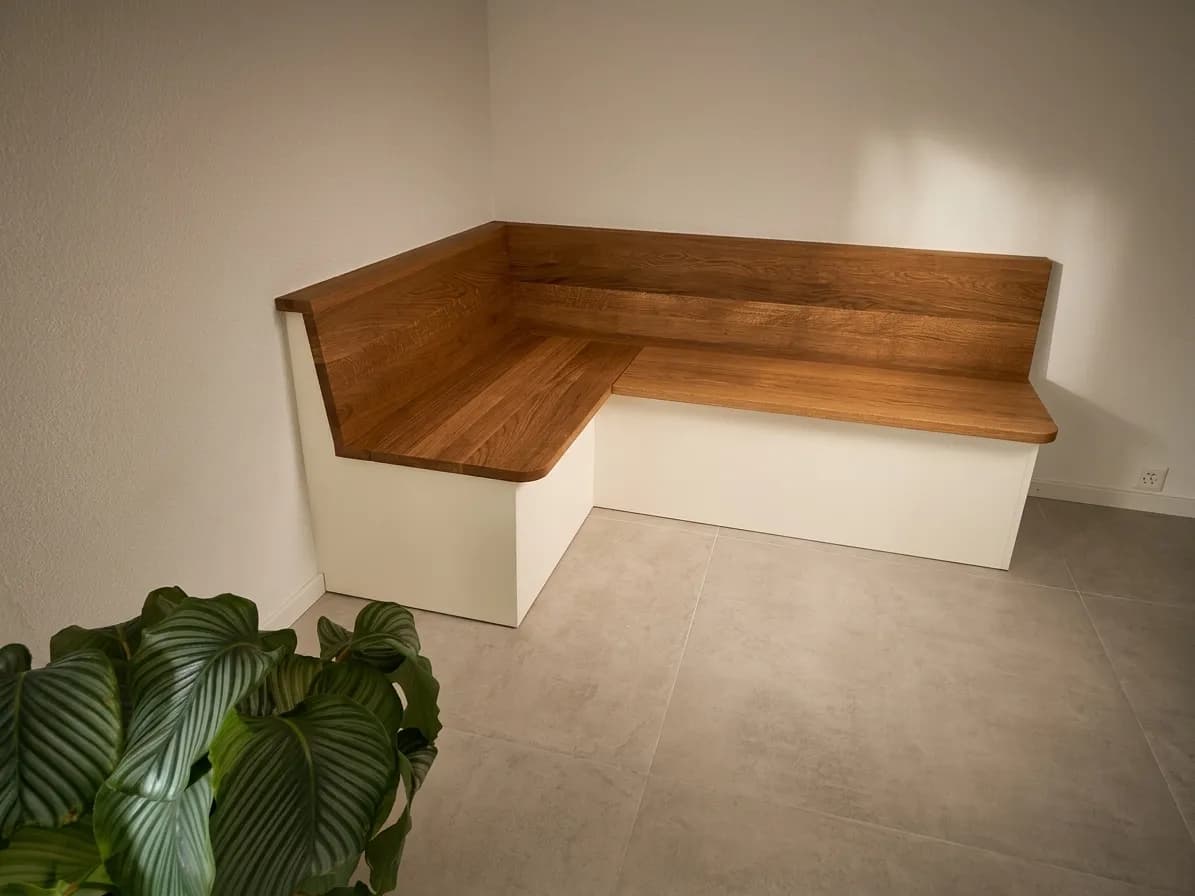 Banc de salle à manger en chêne massif